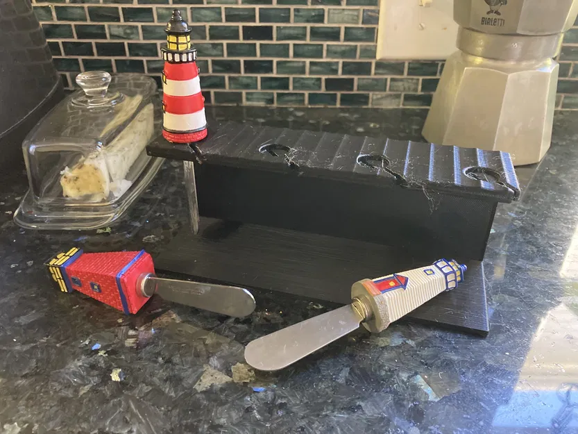 Chân Đế Đựng Dao Bơ Hình Ngọn Hải Đăng - Image 3