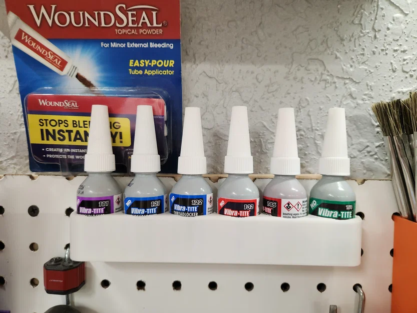 Kệ Đựng Keo Vibra-Tite Cho Bảng Pegboard - 6 Lỗ - Image 1