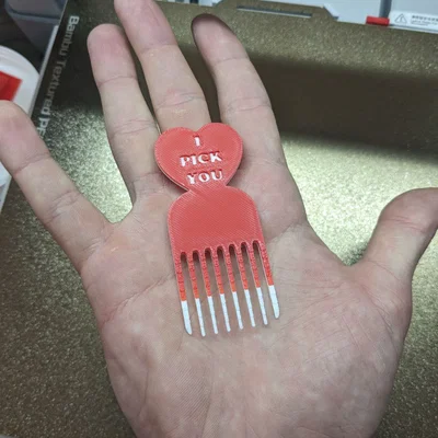 Lược "i pick you" - Lược lấy ráy tai trái tim Valentine