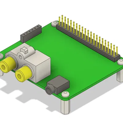 Mô hình 3D Raspberry Pi DAC Pro (IQAudio DAC Pro)