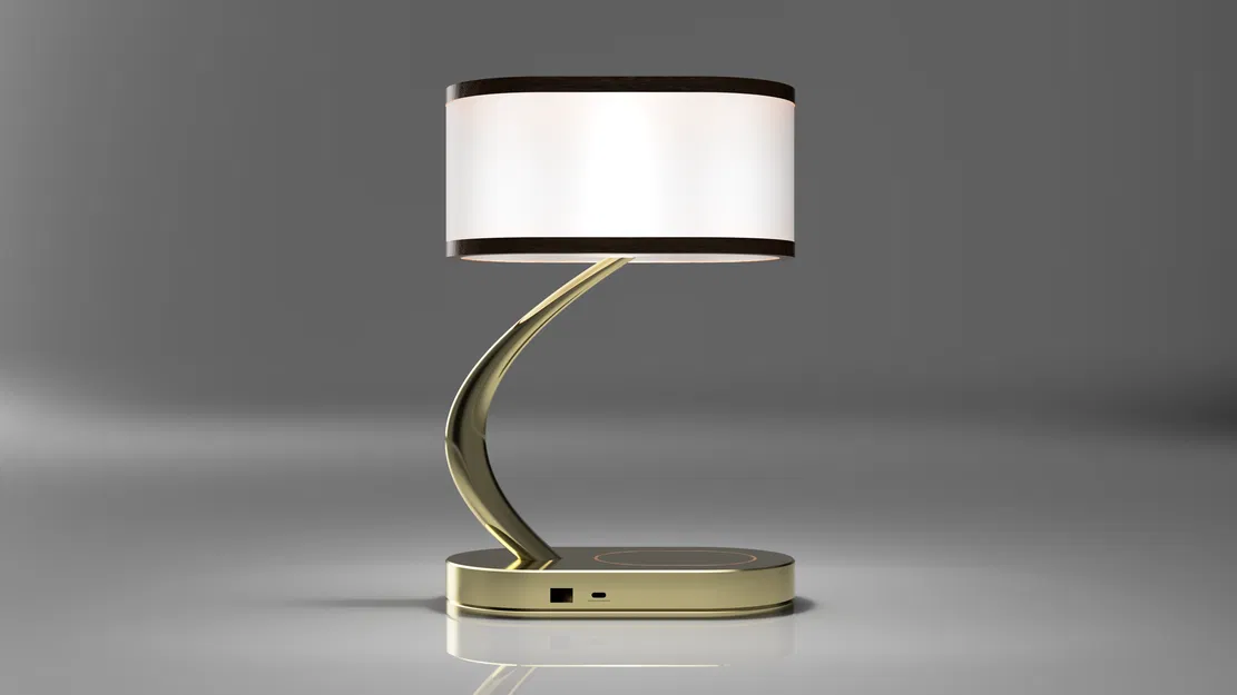 Đèn Bàn Hiện Đại Tích Hợp Sạc Không Dây - Image 2
