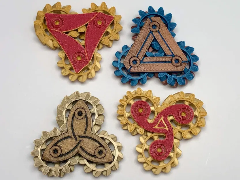 Tri-Gear Fidget Spinner - Đồ Chơi Quay Bánh Răng - Image 2