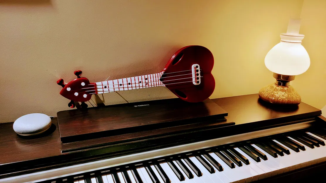 Ukulele hình trái tim - in 3D hoàn chỉnh - Image 2