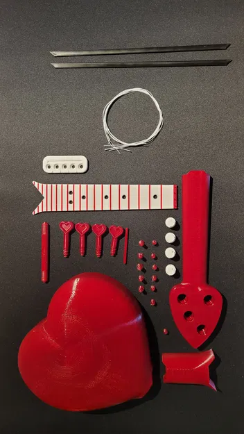 Ukulele hình trái tim - in 3D hoàn chỉnh - Image 6