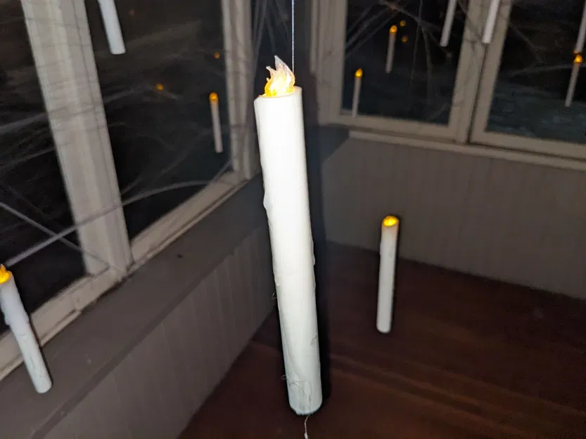 Nến Lơ Lửng - Sử Dụng Đèn LED Nhấp Nháy và Ống PVC - Image 8