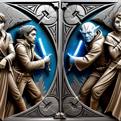 Mô Hình "Star Wars Lost Souls Resistance Bas-Releif"