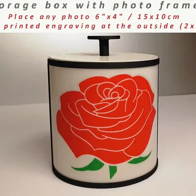 Hộp Đựng Đồ Tròn Có Khung Ảnh