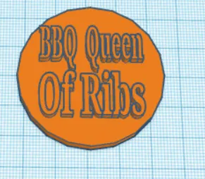 BBQ Pin (Queen Of Ribs) - Image 1