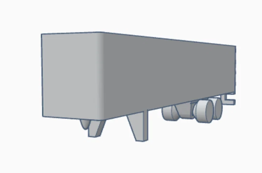 Mô Hình Xe Rơ Moóc Container Khô Mini 48 Foot - Image 1