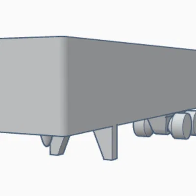 Mô Hình Xe Rơ Moóc Container Khô Mini 48 Foot