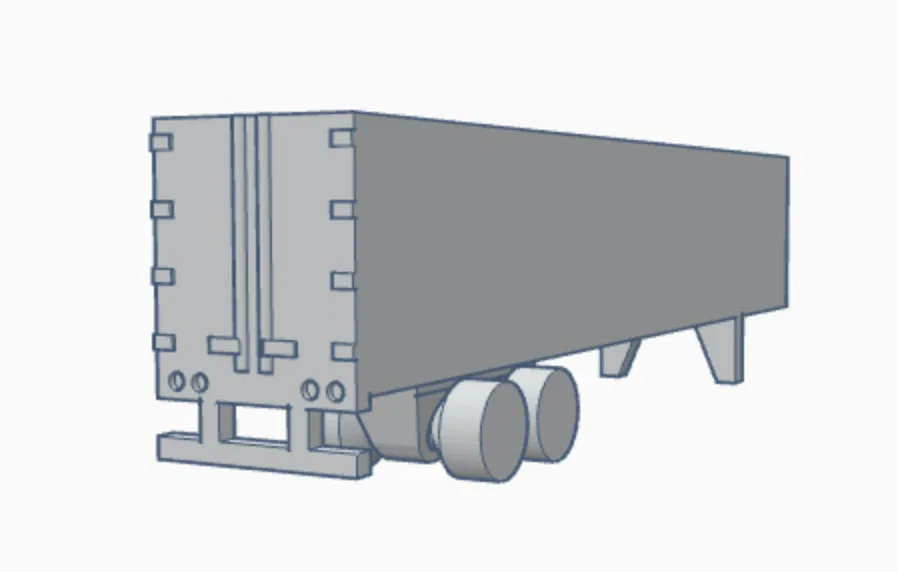Mô Hình Xe Rơ Moóc Container Khô Mini 48 Foot - Image 2