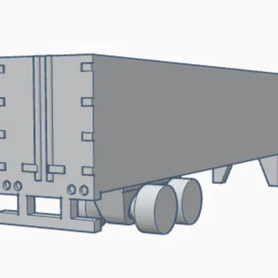 Mô Hình Xe Rơ Moóc Container Khô Mini 48 Foot