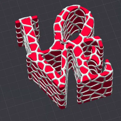 Biển "LOVE" kiểu Voronoi