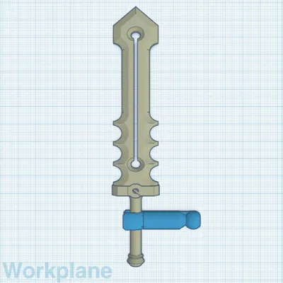 Tay kiếm gắn bảng tên Orkulus