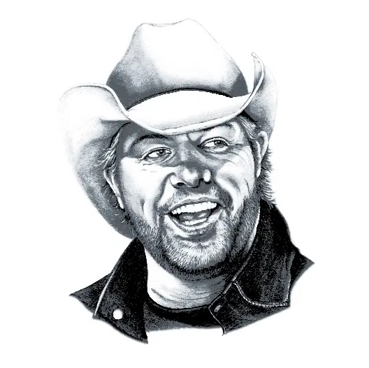 HueForge - Toby Keith - Grayscale - Image 1