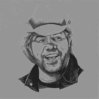 HueForge - Toby Keith - Grayscale