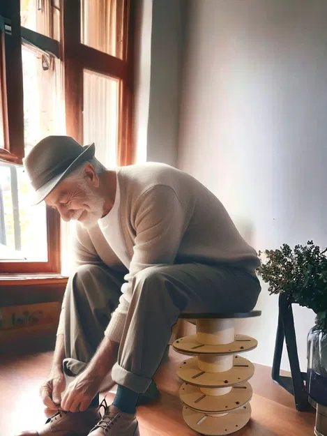 SpoolStool - Ghế đẩu in 3D từ lõi cuộn filament giấy carton - Image 2