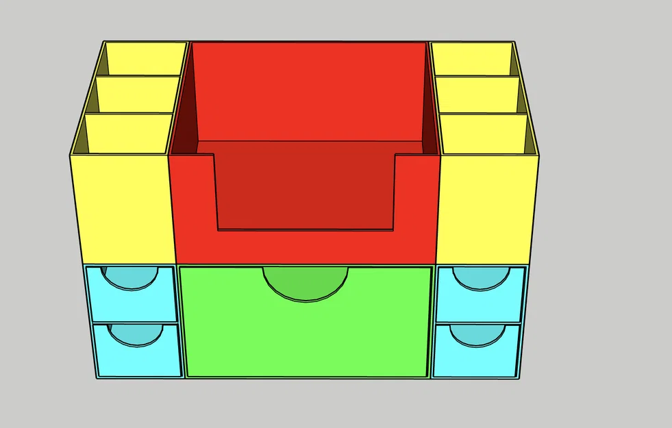 ORGANIZZATORE GT176 - Hộp đựng mỹ phẩm, để bàn có ngăn kéo - Image 1