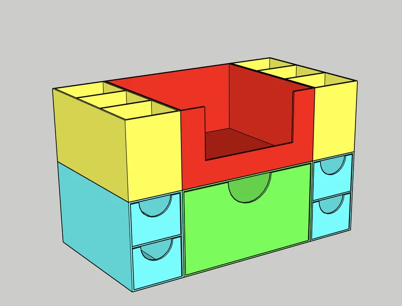 ORGANIZZATORE GT176 - Hộp đựng mỹ phẩm, để bàn có ngăn kéo - Image 2