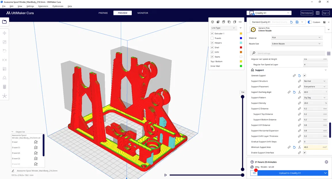 Cuộn Dây Cuộn Dây Filament Tuyệt Vời - Thân Chính Nâng Cấp 216.5mm - Image 1
