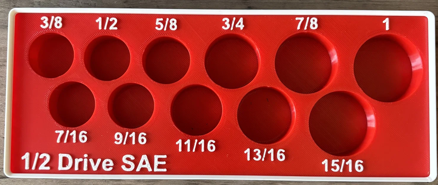 Kệ Đựng Đầu Tuýp Gridfinity, 1/2" - Image 1