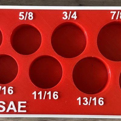 Kệ Đựng Đầu Tuýp Gridfinity, 1/2"