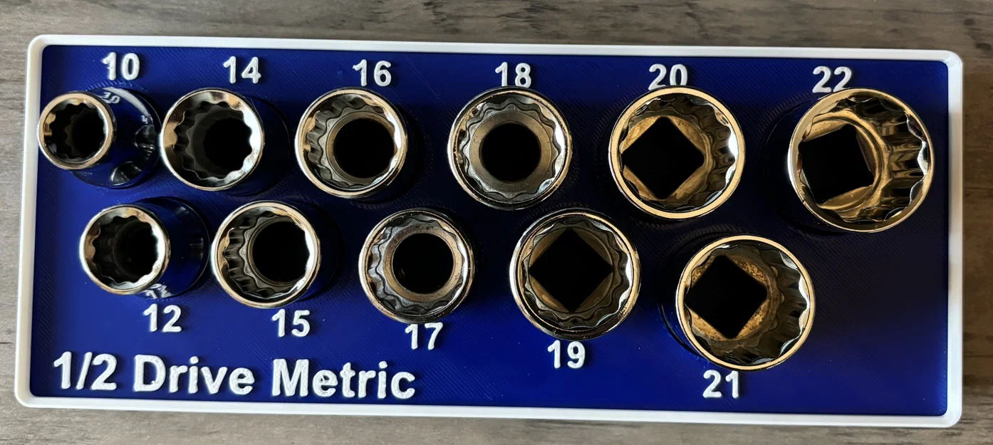 Kệ Đựng Đầu Tuýp Gridfinity, 1/2" - Image 2