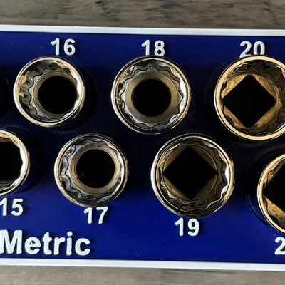 Kệ Đựng Đầu Tuýp Gridfinity, 1/2"