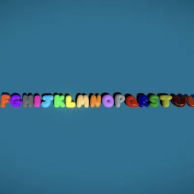 Chữ Bong Bóng 3D ABC V1