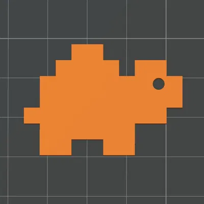 Móc khóa rùa pixelart 32 bit siêu cưng (Schildkörte)