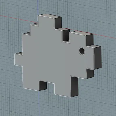 Móc khóa rùa pixelart 32 bit siêu cưng (Schildkörte)