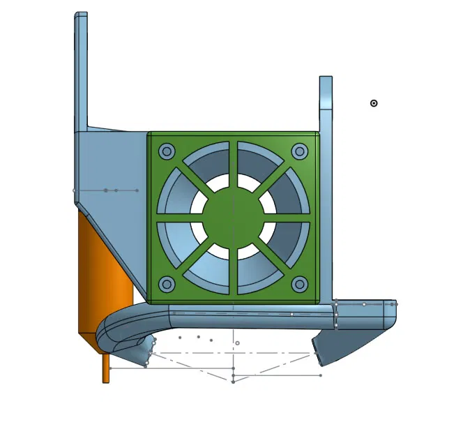 Giá đỡ quạt kèm BLTouch cho KP3S - Image 1