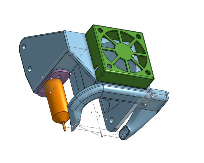 Giá đỡ quạt kèm BLTouch cho KP3S - Image 3