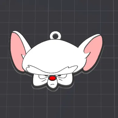 Móc khóa/Mặt dây chuyền nhân vật hoạt hình Pinky (Pinky & The Brain)