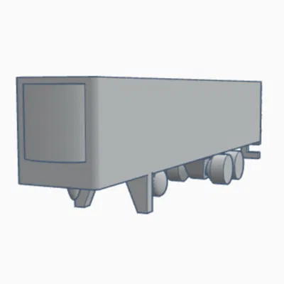 Mô Hình Rơ Moóc Lạnh Mini 53 Feet