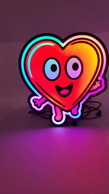 Mô hình "HappyHeart" - Đèn Hộp Trái Tim - Image 1