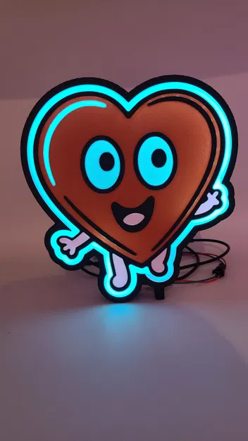 Mô hình "HappyHeart" - Đèn Hộp Trái Tim - Image 2