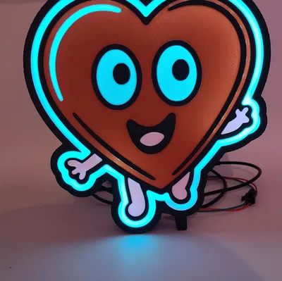 Mô hình "HappyHeart" - Đèn Hộp Trái Tim