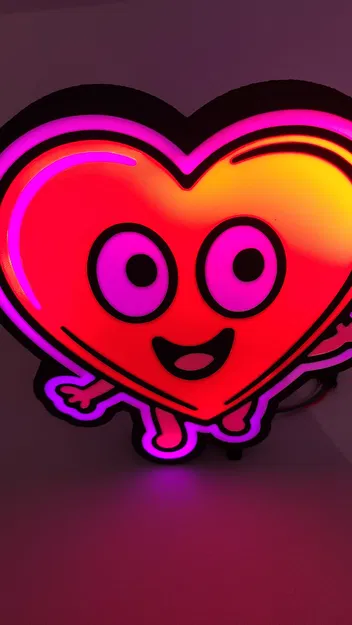 Mô hình "HappyHeart" - Đèn Hộp Trái Tim - Image 3