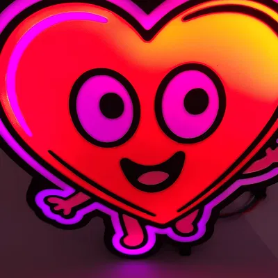 Mô hình "HappyHeart" - Đèn Hộp Trái Tim