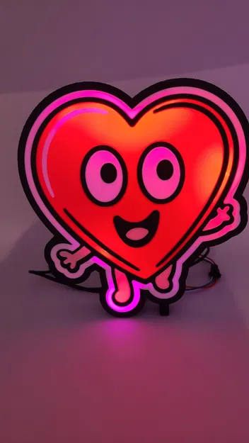 Mô hình "HappyHeart" - Đèn Hộp Trái Tim - Image 4