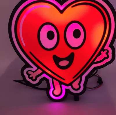 Mô hình "HappyHeart" - Đèn Hộp Trái Tim