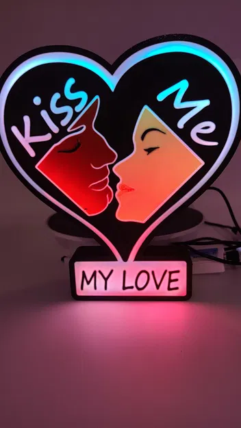 HỘP ĐÈN TRÁI TIM KISS ME - Image 1