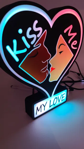 HỘP ĐÈN TRÁI TIM KISS ME - Image 4