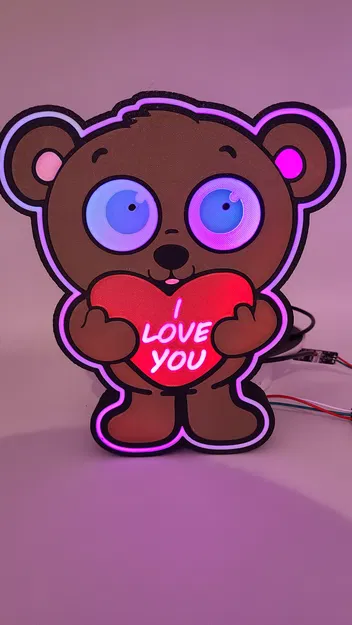 Hộp Đèn "I Love You Teddy" - Image 6