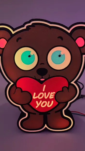 Hộp Đèn "I Love You Teddy" - Image 8