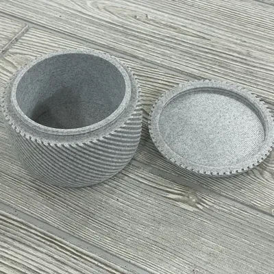 Hũ đựng nắp xoay - họa tiết sọc chéo