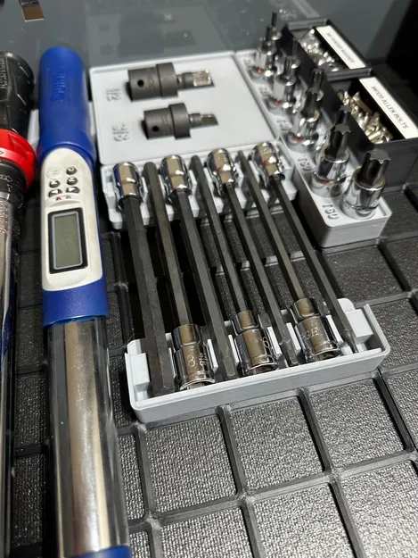 Kệ Đựng Tuýp Lục Giác Dài Pittsburgh Gridfinity - 3/8" Drive/Metric - Image 1