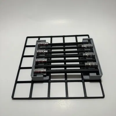 Kệ Đựng Tuýp Lục Giác Dài Pittsburgh Gridfinity - 3/8" Drive/Metric