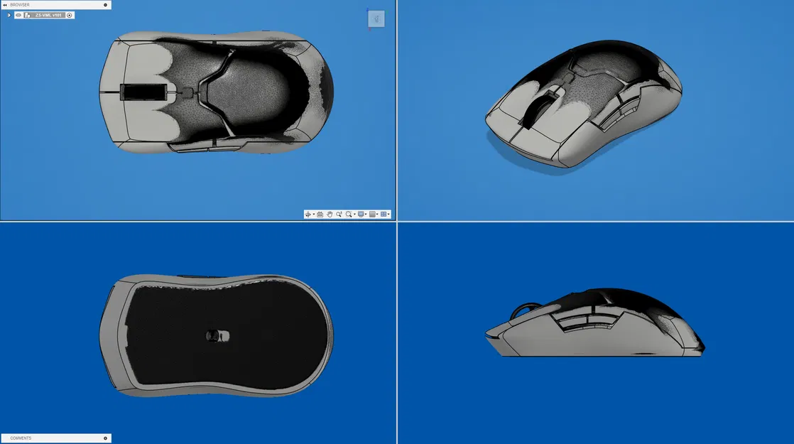 ZS-VML, Chuột Không Dây Đối Xứng In 3D Cảm Hứng Razer Viper Mini Cho G305 - Image 2